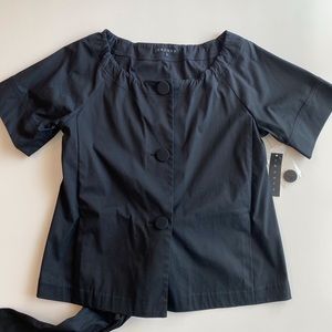 *NEW* Theory black short sleeve tie waist jacket in size S